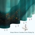 thumbnail image 6 of Teal and Gold Marble Flow Lines Pattern Shower Curtain 36"x72" ,Bathroom Decorative Shower Curtains Set with 12 Hooks,Modern Waterproof Washable Shower Curtain, 6 of 6