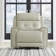 thumbnail image 4 of Liberty Furniture Carrington Transitional Leather Power Recliner in Off White, 4 of 4