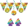 Rainbow Fun Emoji Party Decorating Kit, 7pc