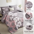 thumbnail image 3 of Davulos Queen Comforter Set with Sheets,7 Piece Bed in a Bag Pink Floral Bedding Sets for Women Bedroom, 3 of 8