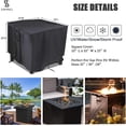 thumbnail image 2 of Saking Fire Pit Cover,32 Inch Square Firepit Covers Outdoor Gas Fireplace Fire Table Cover Fits for 28-32 Inch Propane Fire Pit Table – 32 x 32 x 24 Inches, 2 of 7