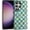 Green checkered flower collage, variant on for Samsung Galaxy S25 Case,Dual-Layer TPU Silicone + PC Hard,Shockproof and Scratch-Resistant Phone Case The Cat with The Sunset Flowers