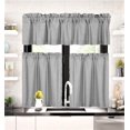 thumbnail image 1 of SAMIMPORT-2011 Juego de cortinas transparentes con bolsillo para barra, color gris plateado, 71 x 61 cm (2 paneles), 1 of 5