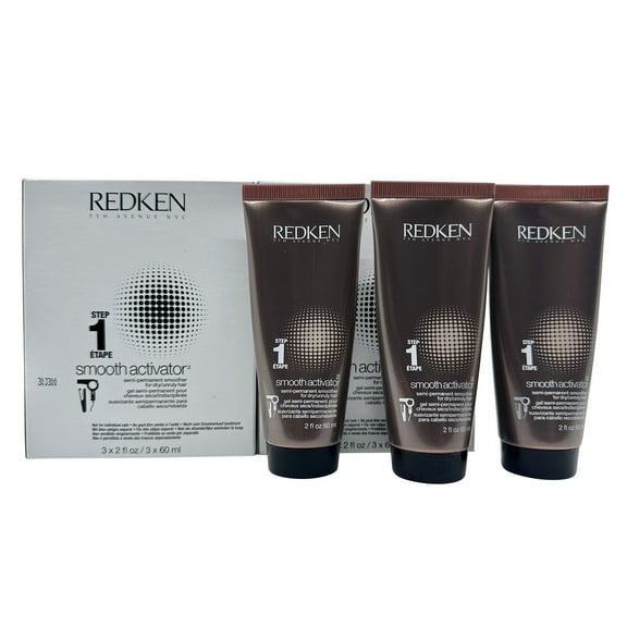 Redken Smooth Activator Step 1 Semi Permanent Smoother Dry & Unruly Hair 2 oz x 3 Box Set of 2 Boxes