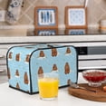 thumbnail image 5 of Toaster Covers 2 Slice, Capybaras Flowers Grass Waterproof Bread Machine Cover Fits for Standard 2 Slice Toasters, Home Decor Toaster Protection with Hanging Rope, 5 of 7