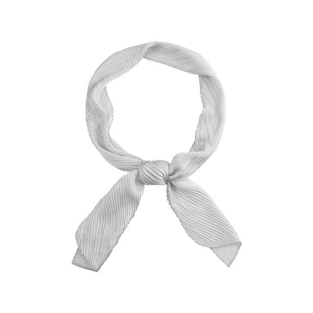 INSPIRAR CHIC Mujeres Bufandas Largas Plisadas, Cinta de Color Sólido con Gradiente Contraste, Bufandas para el Cuello, Color Gris Claro 49.2"x4.3" (LxA)