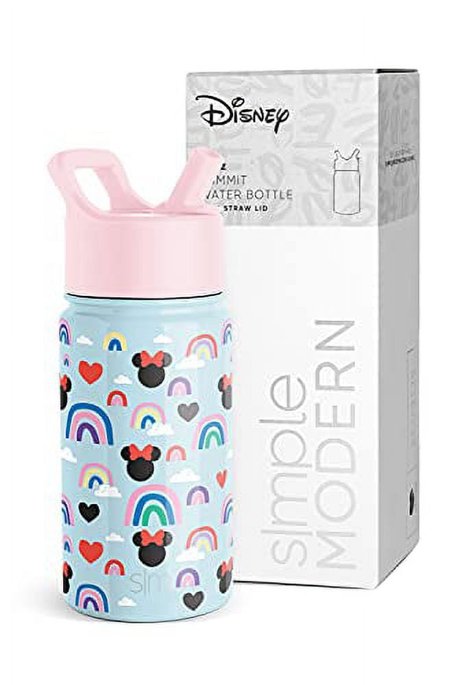  Simple Modern Disney Princess Water Bottle with Straw Lid  Vacuum Insulated Stainless Steel Metal Thermos, Gifts for Women Men  Reusable Leak Proof Flask, Summit Collection