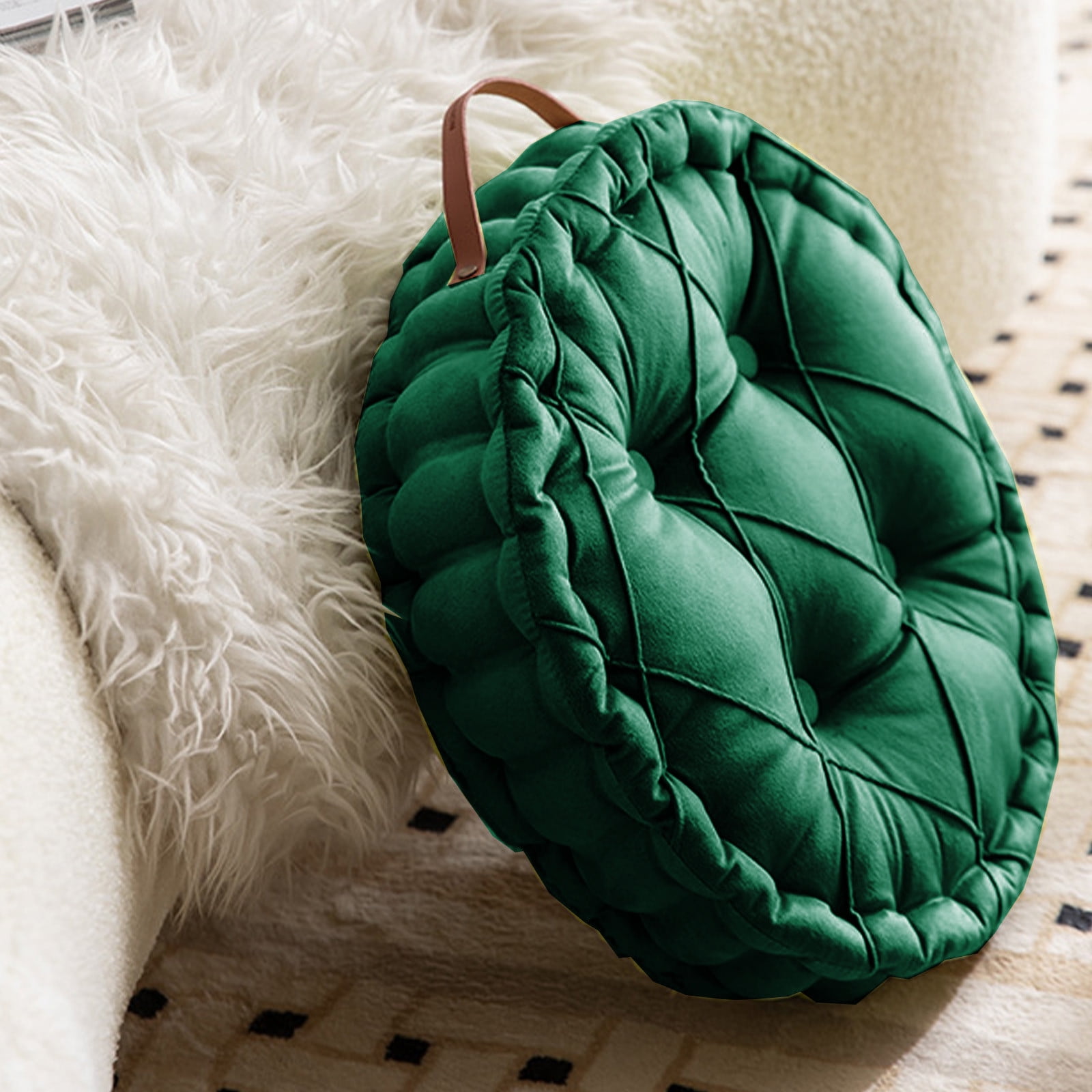 Outdoor Chair Cushion 40x40x10 cm Solid Color Padded Seat Cushion for Patio Dining and Kitchen Chairs with High-Density Foam Filling