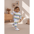 thumbnail image 5 of BemeyourBBs Toddler Baby Boy Girl Spring Fall Winter Clothes Carnival Mardi Gras Outfit Contrast Striped Sweatshirt and Pants, 5 of 9