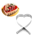 thumbnail image 1 of Heart Cake Mold Ring Large Heart Cookie Cutter Pancake Mold Stainless Steel, 1 of 9
