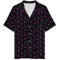 thumbnail image 4 of PRIYAL Men's Short Sleeve Pajama Sets Button Down Collar Sleepwear Soft Lounge Pjs Set Lightweight Men's Outfits, 4 of 13