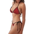 thumbnail image 2 of Balery Red Glitter Pijama Estampado Bikini de Dos Piezas para Mujer - Conjunto de Bikini Ajustable Sexy y Cómodo para Playa, 2 of 6