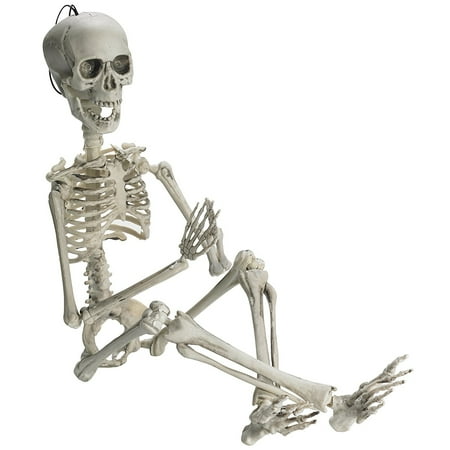 Prextex 19Posable Skeleton- Full Body Skeleton with Movable /Posable Joints and 2 Sets of Body Accessories for Best Decoration