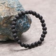 thumbnail image 3 of Nvzi Pulsera elástica con cuentas de madera para hombre - Negro B, 3 of 4