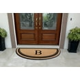 thumbnail image 6 of A1HC 36"x72" Natural Coir & Rubber Semicircular Monogrammed Door Mat, Thick, Durable, Heavy-Duty Welcome Mat for Front Door, Black Border, 6 of 6