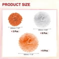 thumbnail image 2 of Uxcell Paper Pom Poms Set, Flower Ball Kit for Birthday Bachelorette Wedding Shower Bridal Party Decoration DIY Craft Orange/Beige/Orange Red, 2 of 6