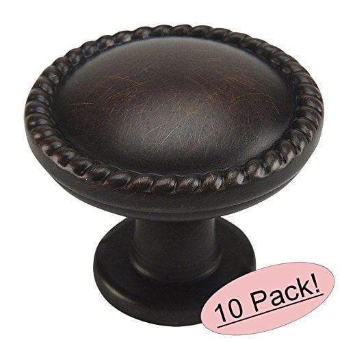 10 Pack 6022ORB 10 Pack Cosmas 6022ORB Oil Rubbed Bronze Oval Oblong Cabinet Knob