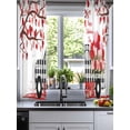 thumbnail image 2 of Valentine's Day Sheer Curtains 45 Inch Length 2 Panels Set for Living Room/Bedroom, Love Tree Branches Truck Roses Buffalo Plaid Kitchen Curtains Grommet Curtains Window Treatments 42"x45"x2, 2 of 7