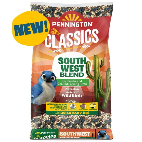 Pennington Southwest Blend Wild Bird Seed for Outside Feeders, 20 lb., 1 Pack, Dry Bird Food