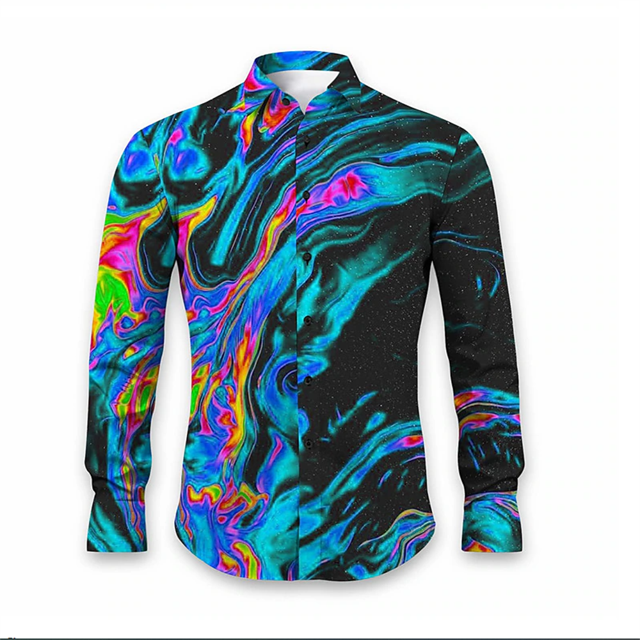 Camisa de manga larga con cuello abotonado para hombre, nueva moda informal para fiesta, , talla grande
