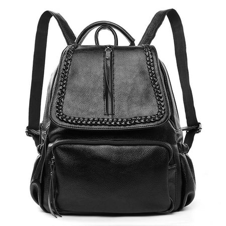 Chloe Women's Genuine Leather Backpack with Adjustable Shoulder Strap for Everyday