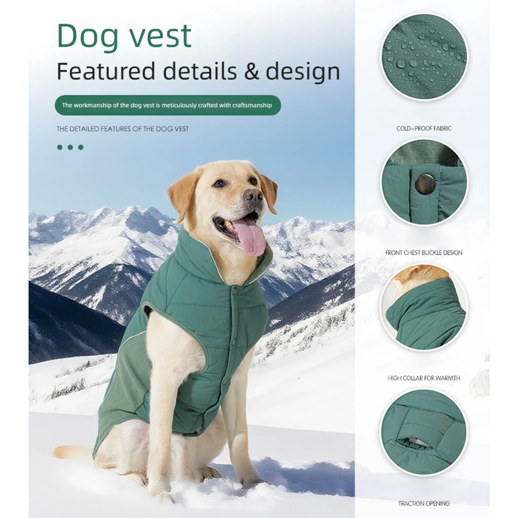 WINDLAND Dog Vest Clothes Outfit Thick Coat Clothes for Boy Girl Dog Winter Apparel