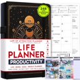 thumbnail image 2 of Life Planner - Undated Weekly & Monthly Planner, 12-Month Journey to Increase Productivity | Gratitude Journal, Life Organizer & Goal Journal | Include Foldable Vision Board, Habit Tracker & Stickers, 2 of 4