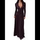thumbnail image 1 of Vestido de Larga para Mujer, Cuello en V, Cintura Cruzada, Vestidos Formales Largos de Cóctel, Atuendos para Salidas Nocturnas Marrón S, 1 of 8