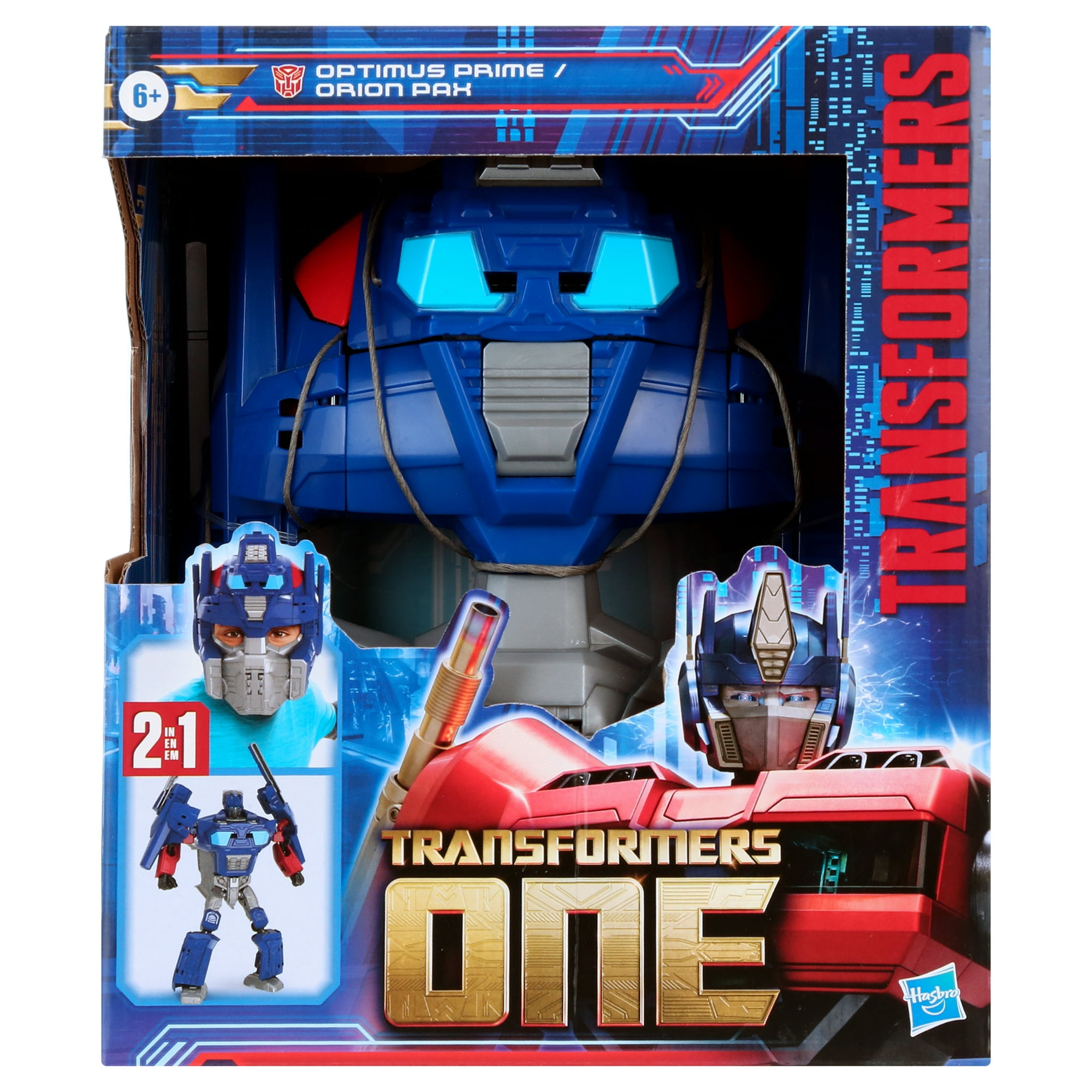 Transformers One 2 in 1 Mask & Optimus Prime (Orion Pax) Action Figure, 9.9" Converting Robot Toy, Christmas Gifts for Boys & Girls, 6+