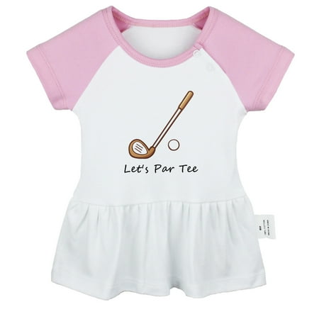 

iDzn Let s Par Tee Golf Funny Dresses For Baby Newborn Babies Skirts Infant Princess Dress 0-24M Kids Graphic Clothes (Pink Raglan Dresses 0-6 Months)