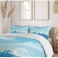 thumbnail image 6 of Ambesonne Wave Duvet Cover Set, Blue Tones Ocean Illustration, 2-Calking, Dark Sky Blue Pale Blue, 6 of 7