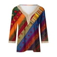 thumbnail image 4 of Blouses For Women Trendy Summer Sexy Women'S Tops Casual Summer Long Sleeve Shirts For Women V Neck Cotton Black Blouses For Women Dressy Casual Womens V Neck T Shirts Pack Black, 4 of 5