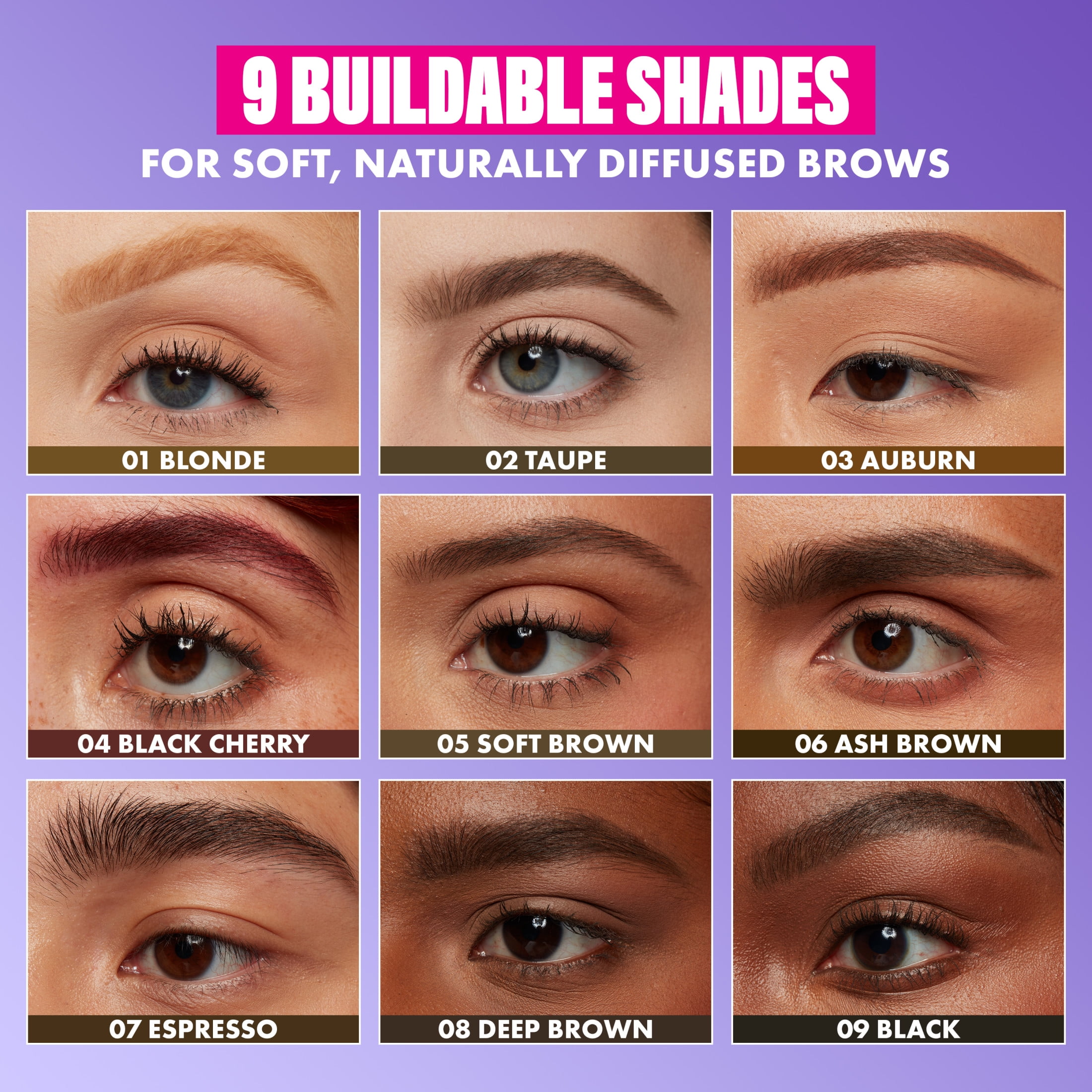 (3 pack) NYX Professional Makeup Brow Powder Louder, Brow Pencil, Deep Brown, 1 Count, Deep Brown, 0.04 oz