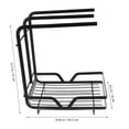 thumbnail image 2 of KALLORY 1Ud Rack De Almacenaje De Pared Sin Taladro En Negro Para Moderno, 2 of 5