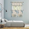 thumbnail image 6 of Ocean Life Kitchen Curtains Valances and Tiers Set of 3 Shell Conch Coral Starfish Vintage Linen Tier Curtains and Valance with Rod Pocket for Small Windows, 27.5"x36", 6 of 9