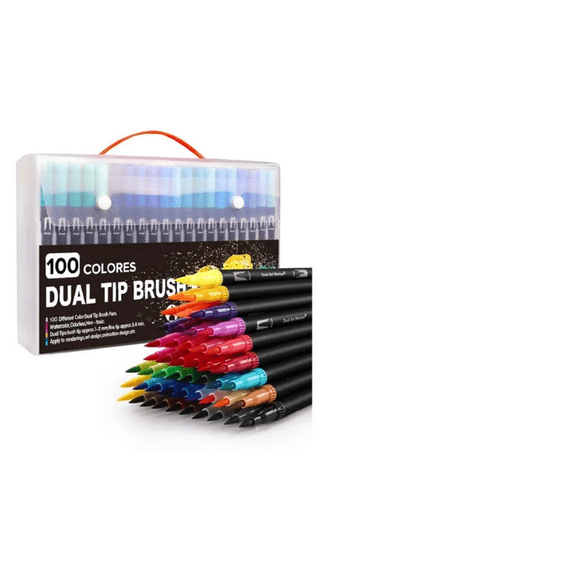 Plumones punta picel 100 colores Malubero Malu791