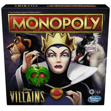 Monopoly: Disney Villains Edition Board Game for Ages 8 and Up, 2-6 Players