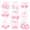 Pink 04, variant on Erosebridal Girls Girly Pink Bowknot Twin Quilt Set, Disco Ball Cherry Twin Coverlet Set, 2 Pieces
