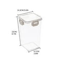 thumbnail image 3 of solacol Large Food Storage Containers with Lids Airtight Kitchen Storage Square Sealed Tank, Grain Storage Tank, Pet Plastic Food Grade Refrigerator, Fresh-Keeping Storage Box, 3 of 3
