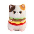 thumbnail image 2 of Racifhz Cute Burger Cat Plush, 9" Soft Stuffed Animal Pillow Decorative Plushie for Home Decor Gifting and Comforting Companion for Users, Fun Christmas and Birthday Gifts, 1Pack A, 2 of 6