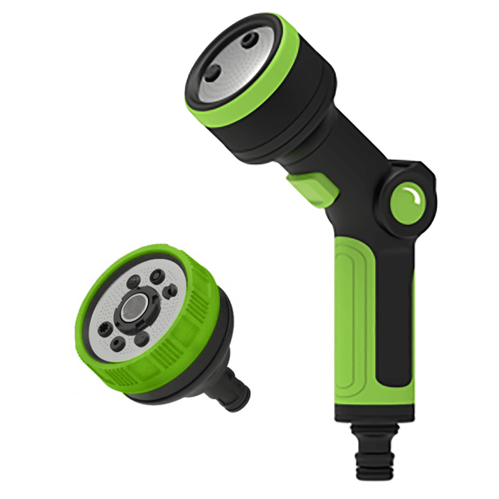 RainPoint Garden Hose Nozzle Thumb Control, 2 Detachable Nozzle 3 & 8-Spray Patterns Water Hose Sprayer for Plants, Flowerbeds Watering