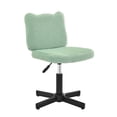 thumbnail image 3 of Carolayne 13.8-18.9'' Adjustable Vanity Chair, 360° Swivel Upholstered Ottoman Stool for Makeup Room Living Room, Green, 3 of 10