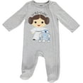 thumbnail image 2 of Star Wars R2-D2 Princess Leia Newborn Baby Girls 2 Pack Zip Up Sleep N' Plays Newborn to Infant, 2 of 5