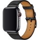 thumbnail image 1 of Negro/Marrón Compatible con Apple Watch Band 42 mm 44 mm 45 mm, Correa de repuesto de cuero marrón de una sola vuelta para iwatch Series 7 Se Series 6 Series 5 Series 4 Series 3, 1 of 5