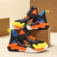 thumbnail image 2 of Children's Fashion Basketball Shoes for Kids Boys Breathable Slip On Sneakers Comfortable Non Slip Running Shoes Orange Size 7 Big Kids, 2 of 5