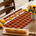 thumbnail image 5 of Fall Placemats Set of 6 Autumn Maple Leaves Pumpkin Place Mats Thanksgiving Placemat Orange Buffalo Plaid Table Mats for Dining Kitchen Table Holiday Dinner Party Home Fall Decorations 13x19 Inch, 5 of 8