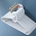 thumbnail image 4 of Colgador de ropa, estante de pared de plástico, Clip autoadhesivo plegable, organizador de almacenamiento, soporte de secado en forma de U, Almacenamiento y organización del hogar Rosado azul Bewildely HA061318-03, 4 of 6