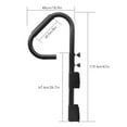 thumbnail image 2 of Spa Hot Tub Hand Rail 47" Tall, 304 Stainless Steel Swimming Pool Handrail Adjustable Height 360 Rotatable Handrail Pivots, Non-Slip Pool Handrail Grab with Screws, Easy Installation, 2 of 8