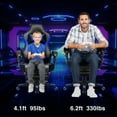 thumbnail image 2 of FULLWATT Video Gaming Chair Office Chair Ergonomic PC Computer Chair Reclining Racing Chair with High Back Swivel Executive Office Desk Chair with Extendable Footrest Adjustable Lumbar Pillow Blue, 2 of 15
