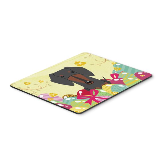 Carolines Treasures BB6132MP Easter Eggs Dachshund Black Tan Mouse Pad Hot Pad or Trivet Large multicolor